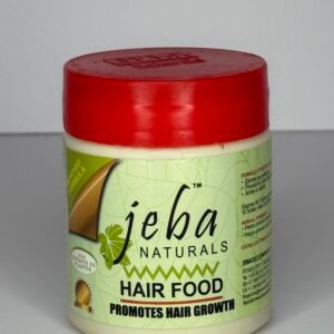 Jeba Hair Food is a nourishing hair treatment formulated to moisturize, strengthen, and revitalize dry or damaged hair.