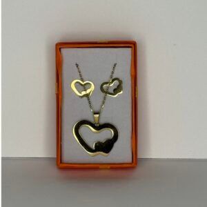 The Heart Earring Set is a sweet, timeless collection designed to bring a touch of romance and charm to any jewelry lover’s wardrobe. Each pair features beautifully crafted heart‑shaped designs—some sleek and minimalist, others sparkling with delicate details—creating a set that feels both playful and elegant. With their soft curves and polished finish, these earrings add a gentle, feminine glow to any outfit. Lightweight and comfortable, the earrings are made with skin‑friendly materials that are gentle on sensitive ears, making them perfect for all‑day wear. Their versatile style allows them to transition effortlessly from casual daytime looks to dressy evening ensembles. Whether you wear them as matching pairs or mix and match for a fun, layered aesthetic, the Heart Earring Set offers endless styling possibilities. Perfect as a thoughtful gift for someone special or a lovely treat for yourself, this set symbolizes love, joy, and everyday beauty. It’s a classic accessory that never goes out of style—ideal for birthdays, anniversaries, date nights, or simply adding a little sweetness to your day.