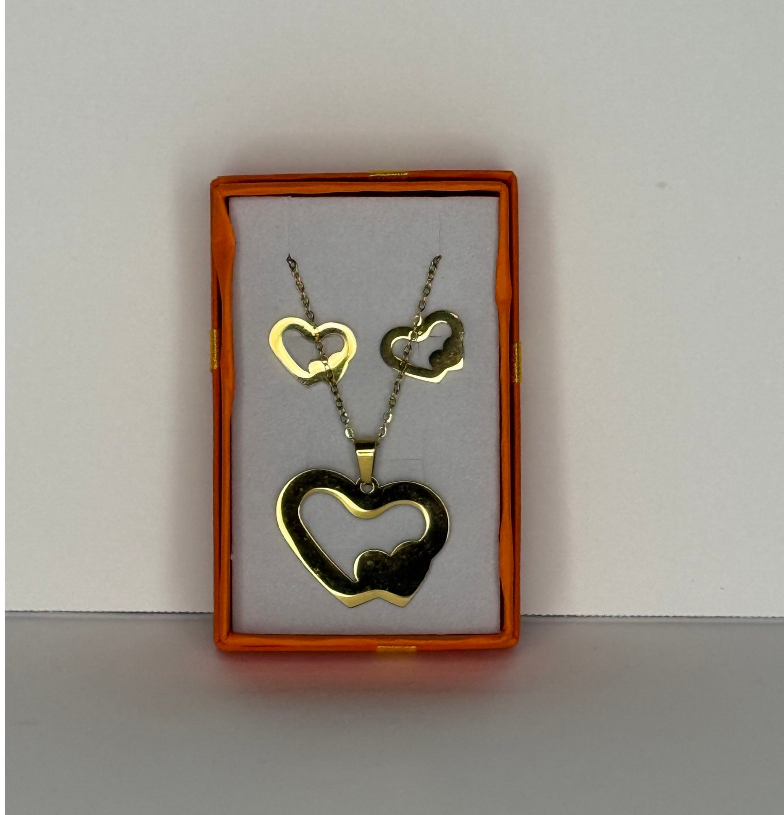 The Heart Earring Set is a sweet, timeless collection designed to bring a touch of romance and charm to any jewelry lover’s wardrobe. Each pair features beautifully crafted heart‑shaped designs—some sleek and minimalist, others sparkling with delicate details—creating a set that feels both playful and elegant. With their soft curves and polished finish, these earrings add a gentle, feminine glow to any outfit. Lightweight and comfortable, the earrings are made with skin‑friendly materials that are gentle on sensitive ears, making them perfect for all‑day wear. Their versatile style allows them to transition effortlessly from casual daytime looks to dressy evening ensembles. Whether you wear them as matching pairs or mix and match for a fun, layered aesthetic, the Heart Earring Set offers endless styling possibilities. Perfect as a thoughtful gift for someone special or a lovely treat for yourself, this set symbolizes love, joy, and everyday beauty. It’s a classic accessory that never goes out of style—ideal for birthdays, anniversaries, date nights, or simply adding a little sweetness to your day.