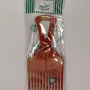 Lightweight afro pick comb with wide, sturdy teeth designed to lift, shape, and add volume to natural textured hair. Perfect for daily styling.