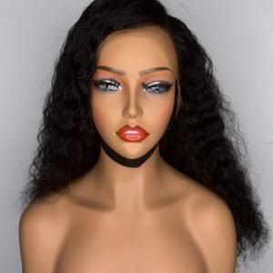 This 13×4 Glueless 18-inch Natural Water Wave Wig delivers effortless beauty with soft, flowing waves and a flawless, natural-looking hairline.