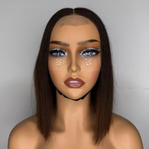 This 2×6 Transparent Lace 12-inch Straight Bob Wig in the shade TB/4‑5 delivers a sleek, modern look with a beautifully blended, natural color finish.