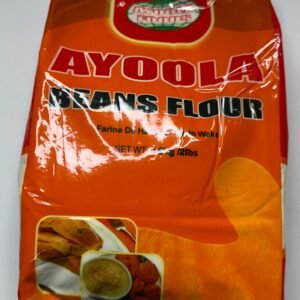 Ayoola Bean Flour is a high-quality flour made from 100% finely milled black-eyed beans, offering a quick and convenient way to prepare traditional African meals. It eliminates the need for soaking, peeling, and grinding beans, making cooking faster, cleaner, and stress-free. This versatile flour is perfect for preparing popular dishes such as moi-moi, akara (bean cakes), and bean porridge, delivering a smooth texture and rich, authentic flavor every time. It is also naturally rich in plant-based protein and fiber, making it both nutritious and filling