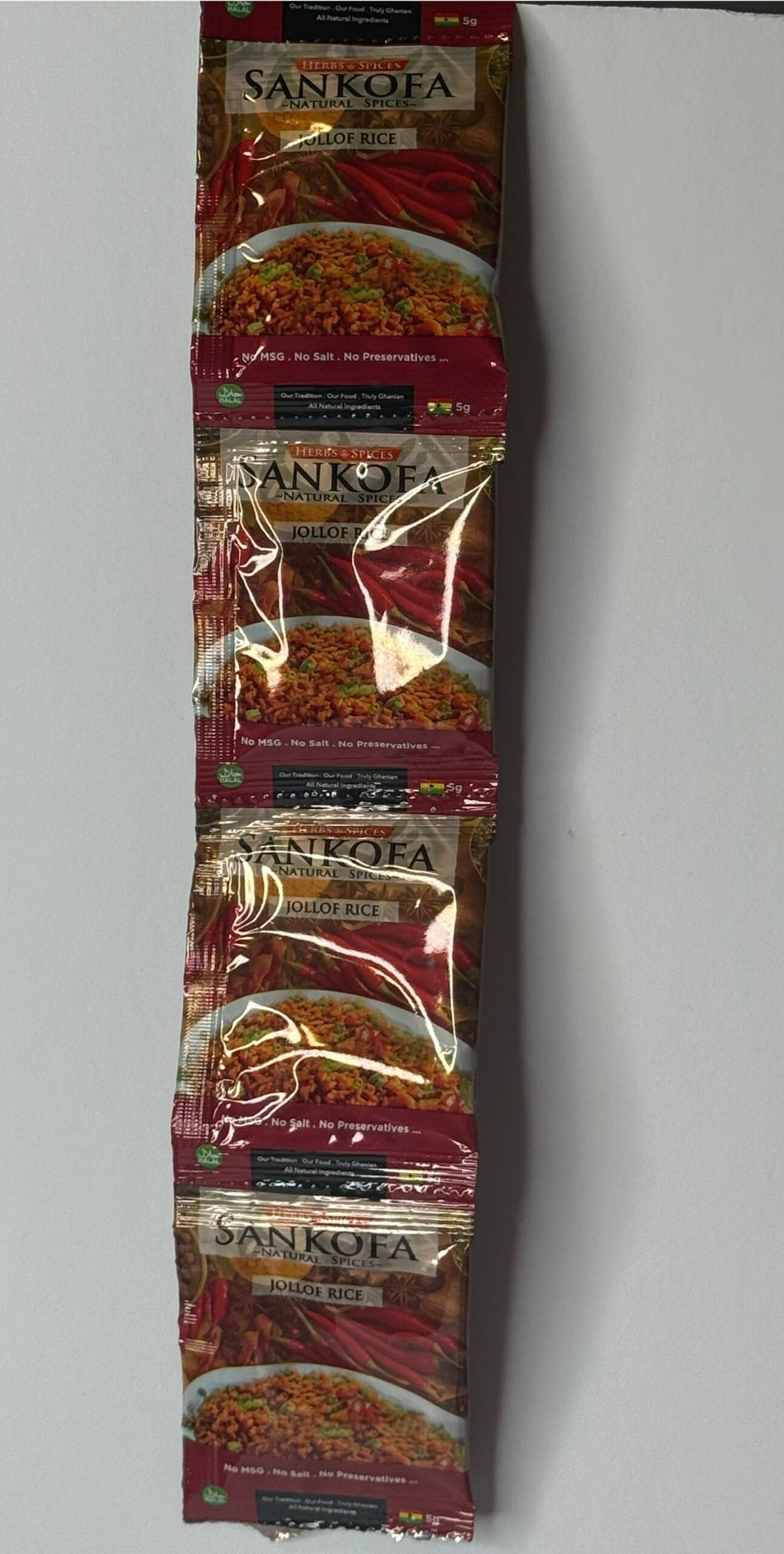 Sankofa Jollof Rice brings the bold, authentic taste of West Africa straight to your kitchen with a perfectly balanced blend of spices, tomatoes, peppers, and aromatic herbs.