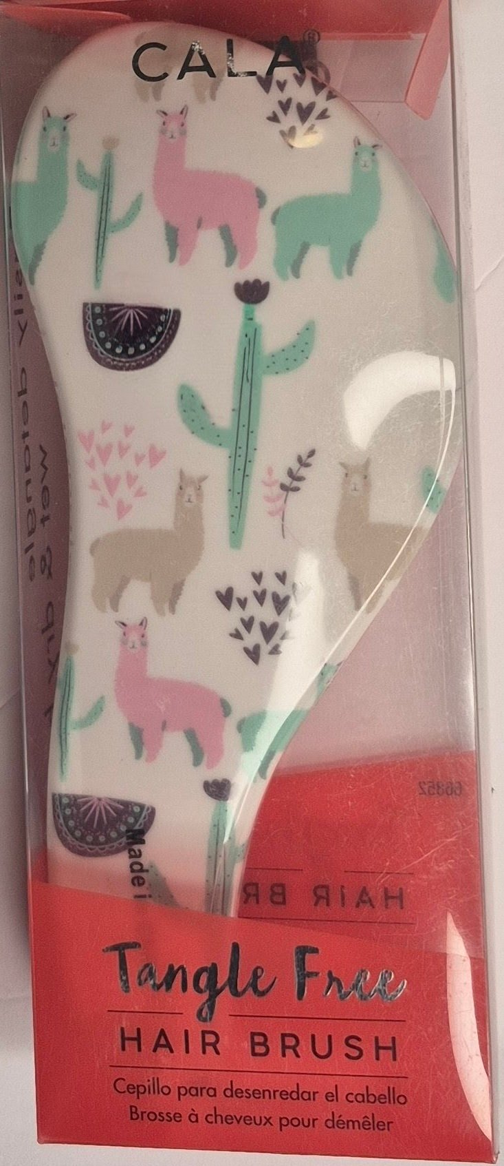 description on cactus design tangle free hair brush