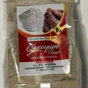 Cocoyam Flour is a smooth, nutrient‑rich flour made from carefully selected cocoyam tubers.
