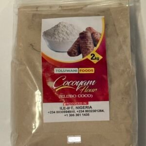 Cocoyam Flour is a smooth, nutrient‑rich flour made from carefully selected cocoyam tubers.