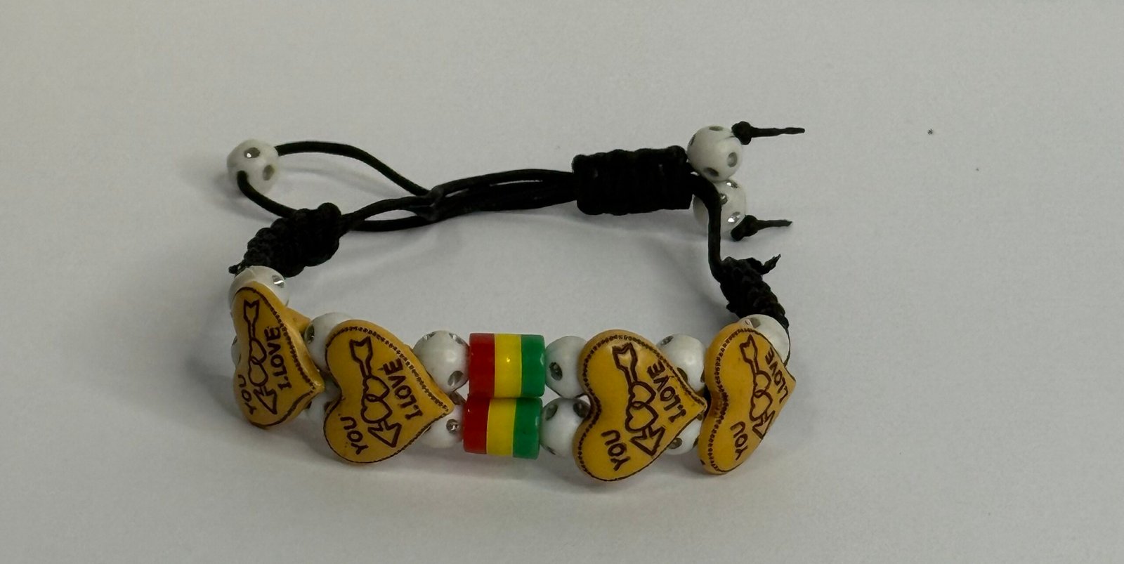 Ghana white bead bracelet - Image 2